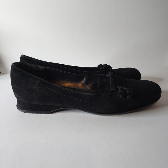 Stuart Weitzman Black Suede Loafers | Classic Buckle Detail | Women’s Size 6.5 - Picture 6 of 9